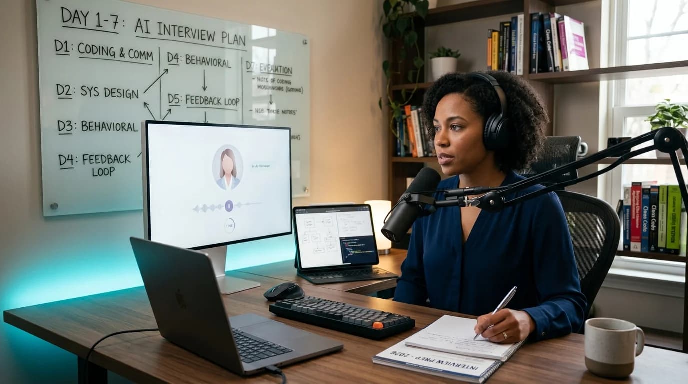 AI Mock Interview Practice for Software Engineers in 2026: A 7-Day Plan