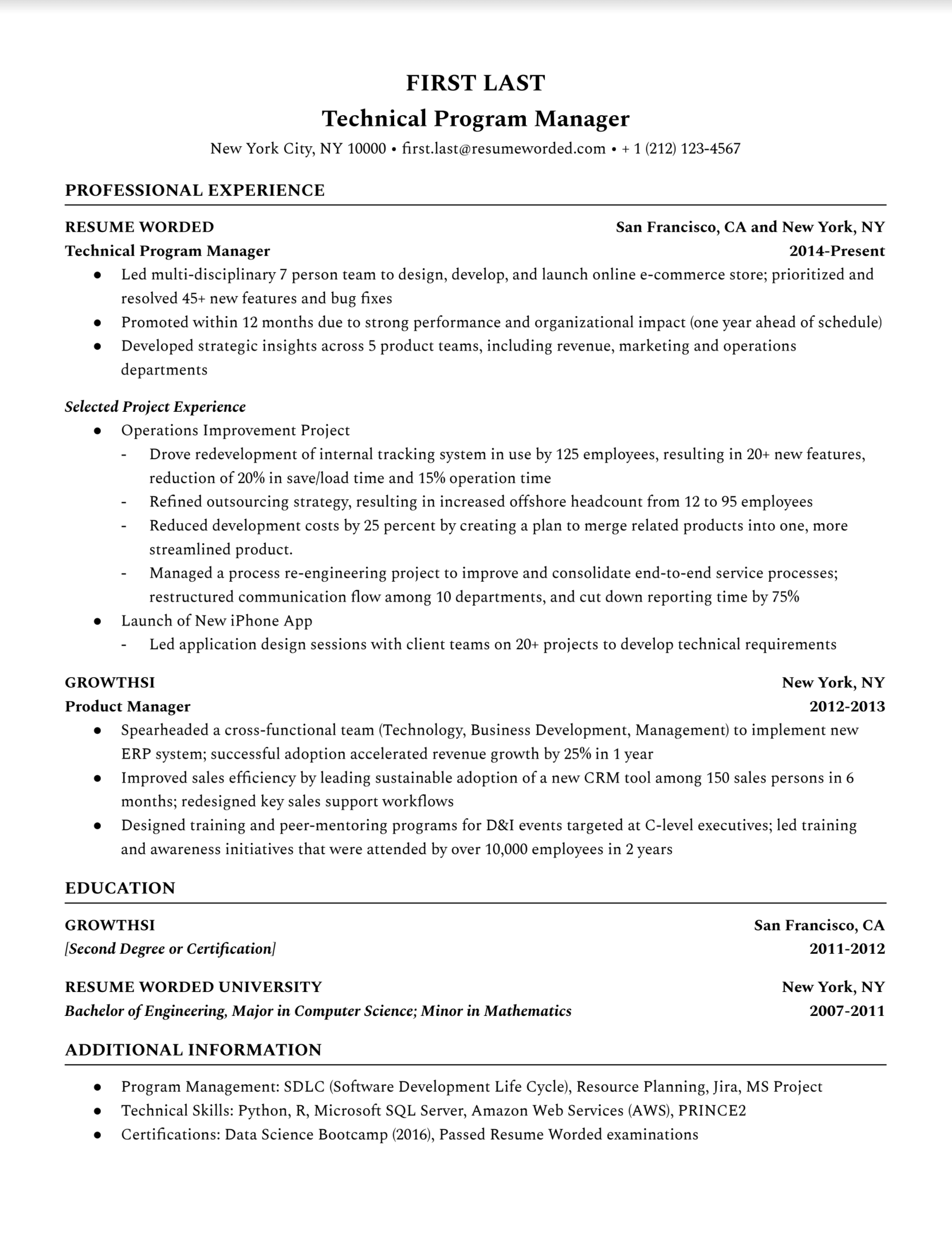 Executive Classic Resume Template